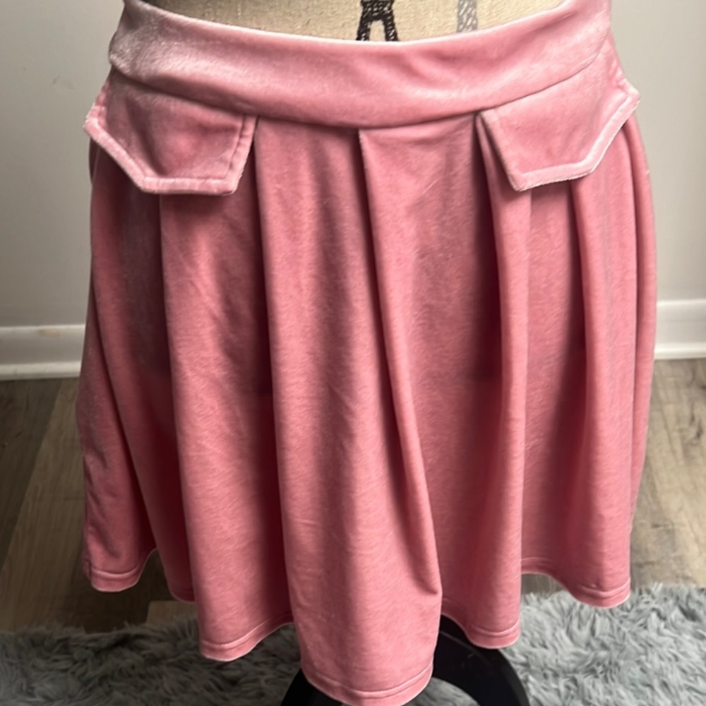 New Pink A-Line Pleated Cargo Skirt!